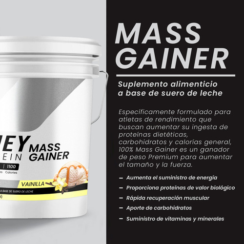 Whey Protein Mass Gainer 5 Kg Psn Suplemento En Polvo Vainilla