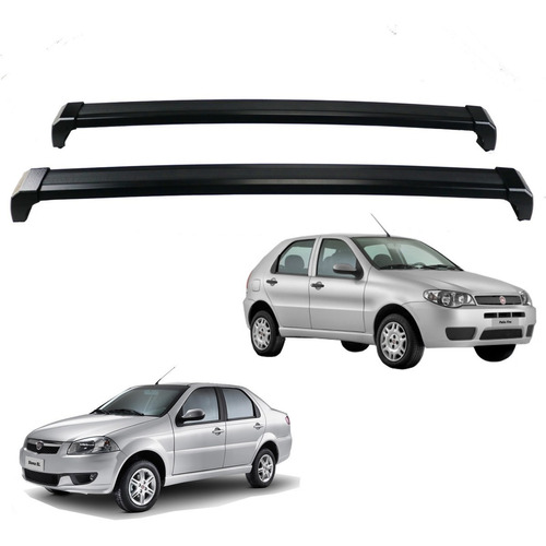 Rack De Teto Fiat Palio Siena 4 Portas Cor Preto