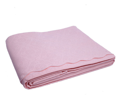 Colcha Piquet Capela Tognato Solteiro Jacquard 100% Algodão Cor Rosa Bambino