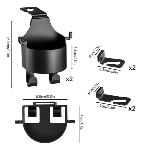 Para 2 En 1 Porta Vasos Automovil,gancho Para Asiento De
