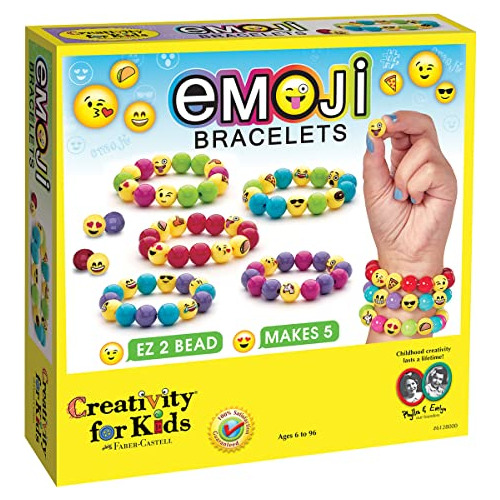 Manualidades - Emoji Bead Bracelet Craft Kit - Hace 5 Ras De