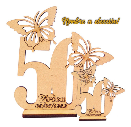 30 Souvenirs 50 Años Mariposas + 15 Central Personalizados !