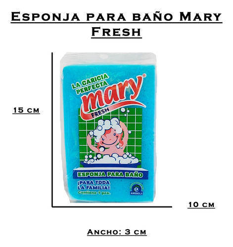 100 Esponja Para Baño Corporal Mary Fresh Ardeli Multiusos