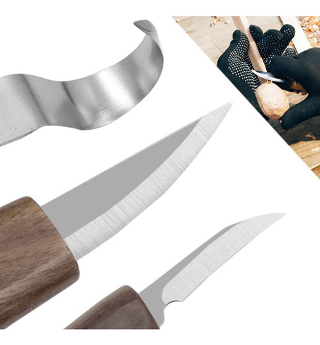 Juego De Herramientas Para Tallar Madera De 3 Uds., Cortador
