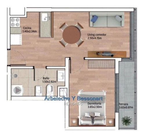 Imagen 7 de 8 de Estrene Agosto 2022!!!! Cordon Apartamento 1 Dormitorio!!