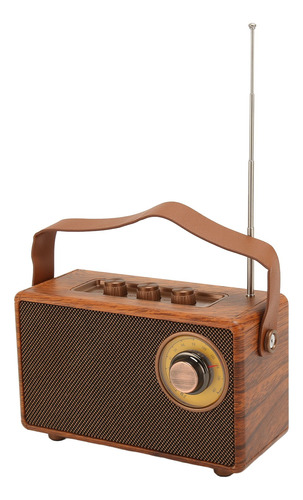 Altavoz Bluetooth Retro Con Diseño De Vetas De Madera Y Soni