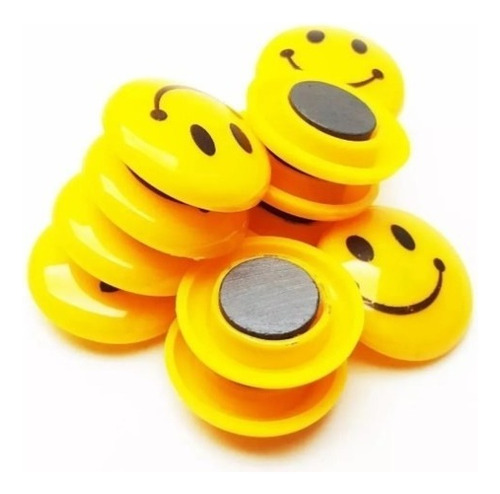 Imã Decorativo Com 10 Peças Cor Amarelo