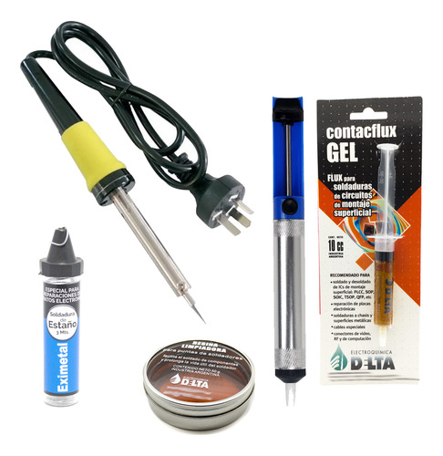 Kit Soldador Estaño 40w Estaño Chupa Estaño Flux Resina