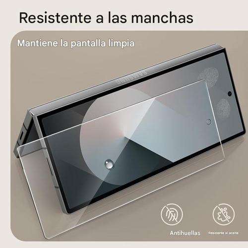 2 Micas Cristal Templado 9h Para Samsung Galaxy Z Fold 5