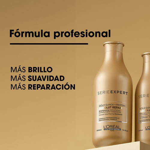 Imagen 3 de 8 de L'Oréal Professionnel Serie Expert Absolut Repair Shampoo 300mL