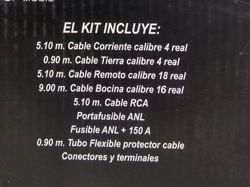 Imagen 3 de 5 de Kit De Instalación 100% Cobre # 4. Treo. Tr-kit4.