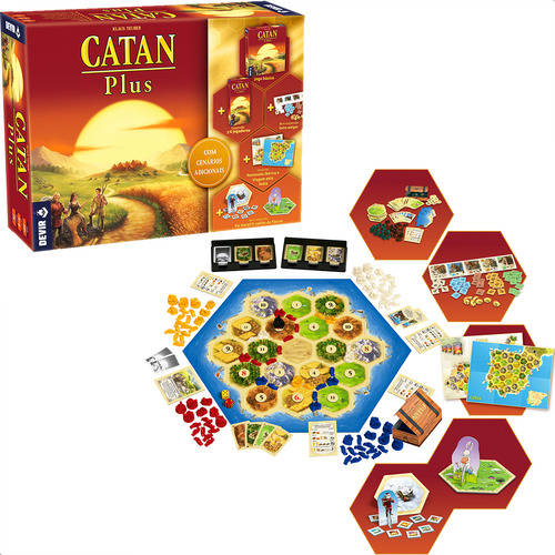 Catan Plus Big Box Jogo De Tabuleiro Nova Edição Português