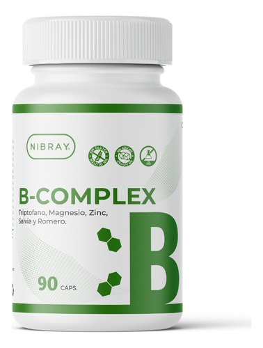 Complejo B Con Triptófano Magnesio Y Zinc 90 Cáps. Nibray