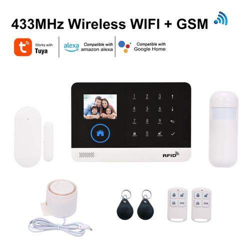 Alarma P/sistema De Seguridad Inalámbrico 433mhz Wifi + Gsm