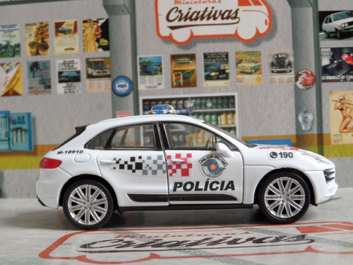 Miniatura Porsche Macan Polícia Militar Pm Sp Atual