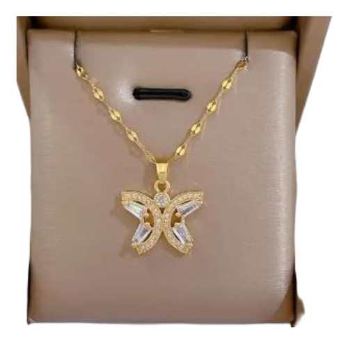 Collar Colgante Elegante De Mariposa Con Caja + Envio Gratis