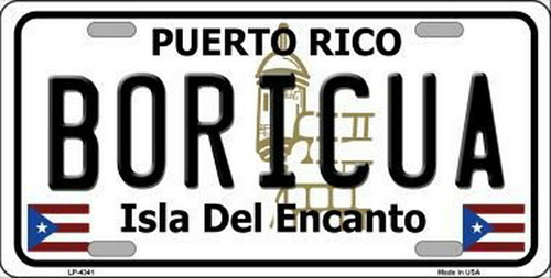 Placa De Matrícula Metálica Puerto Rico