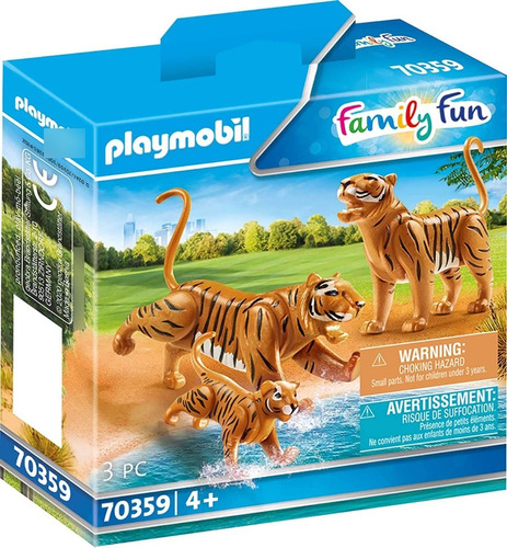 Playmobil Family Fun 70359 - Tigres Con Bebe Animales Zoo