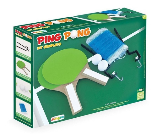 Kit Completo Ping Pong Raquete Bolinha Rede E Suporte