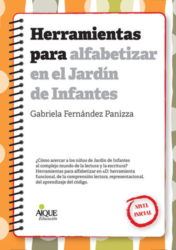 Libro Herramientas Para Alfabetizar En El Jardin De Infan...