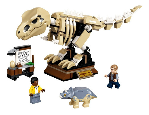 Imagem 1 de 4 de Blocos de montar  Lego Jurassic World T. rex dinosaur fossil exhibition 198 peças  em  caixa