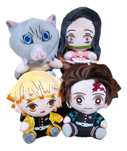 Demon Slayer Peluche Tanjiro Nezuko Kamado Zenitsu 20cm