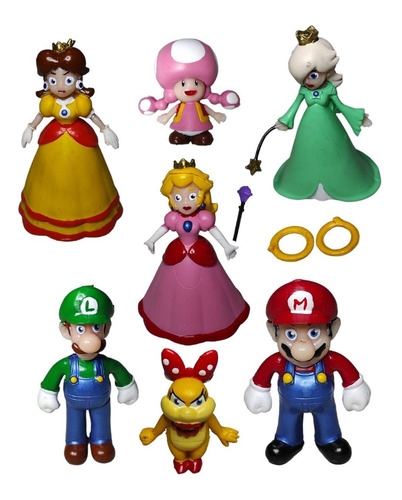 Set Figuras Mario Bros Princesas Peach Rosalina Daisy