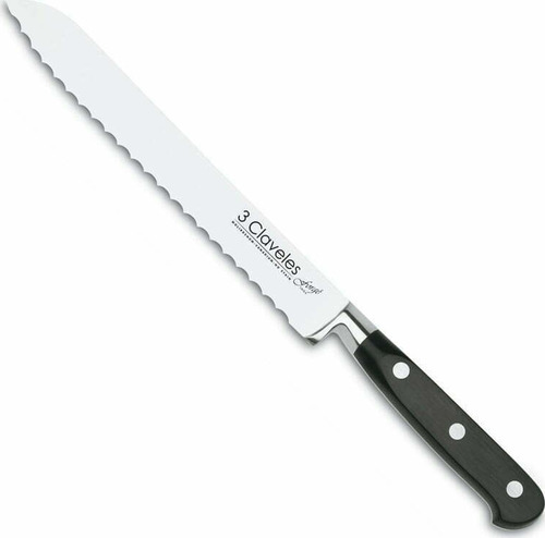 Cuchillo Para Pan Forjado 20cm Acero Inox Forgé 3 Claveles