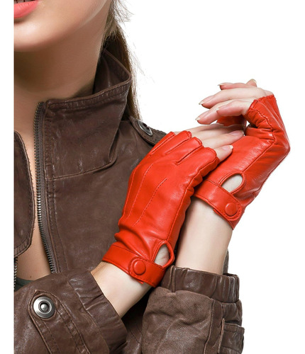 Guantes De Cuero Para Conducir Para Mujer Guantes Forrados S