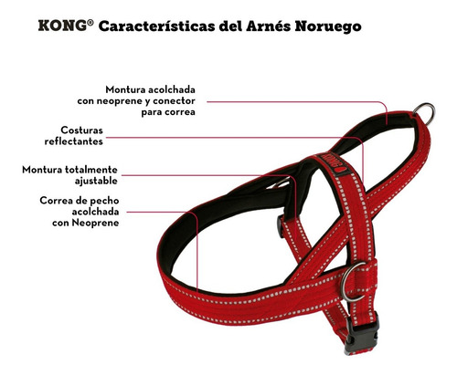 Imagen 3 de 10 de Pretal Arnes Noruego Kong - Tamaño Large