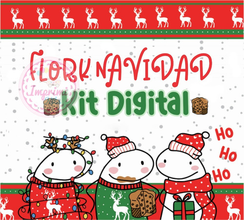 Kit Flork Navidad Imagenes Cliparts Y Fondos Sublimar #n132
