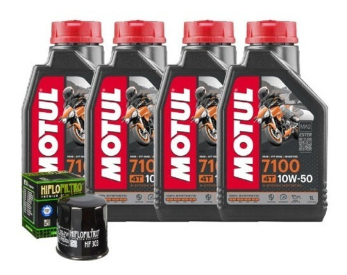 Kit Service Vulcan 900 Filtro Hiflo Hf303 + Motul 7100 10w50