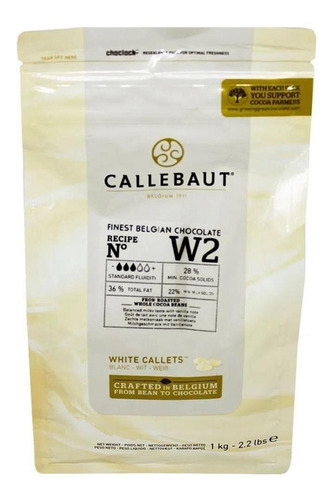 Chocolate Belga White W2 Callets 28% 1kg Callebaut