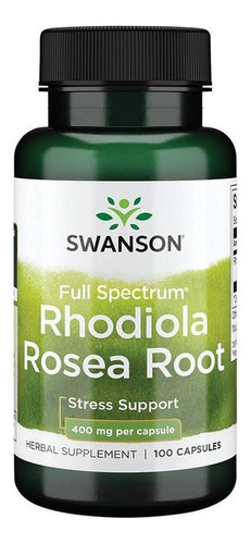Swanson Rhodiola Rosea 100 Cápsulas De 400 Mg C/u