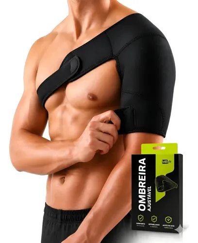 Ombreira Ortopédica Suporte Ombro Neoprene Ajustável Lesão Preto Uni