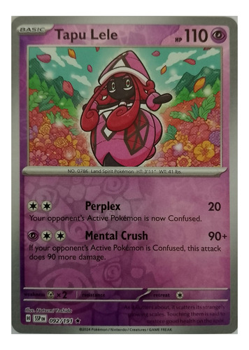 Pokémon Tcg Tapu Lele 092/191 Reverse