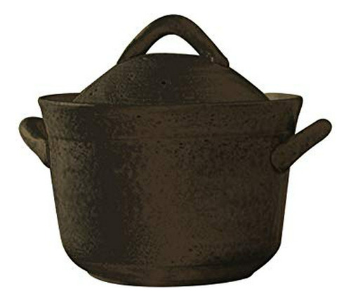 Japanese Donabe Cocer Rice Cooking Pot, 3 Go, 2200cc, Black