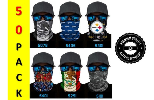 50 Bandanas Cuellera Mayoreo Protección Premium Sol Frio