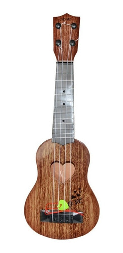 Guitarra De Madera Infantil Para Niños Con Púa 37 Cm