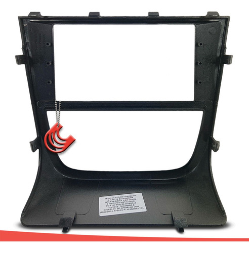 Moldura De Painel Dvd 2 Din Gol G5 Saveiro Voyage Cor Preta