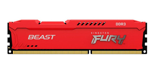 Memoria Ram Kingston Fury Beast Red Ddr3 4gb 1600mt/s Dimm