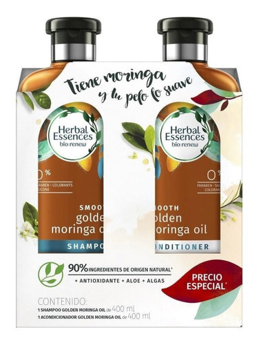  Shampoo-acondicionador Herbal Essences Golden Moringa 400ml