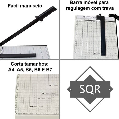 Papel tipo guillotina A4 de 30 cm para hasta 12 hojas con cierre