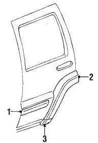 Platina Cromada Pta Trasera Izq. Cherokee Liberty 2005/2007