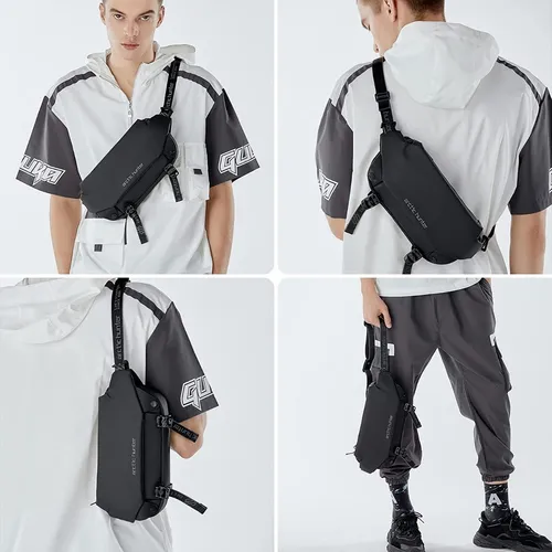 Bolso Mensajero Impermeable Cangurera Elegante Antirrobo