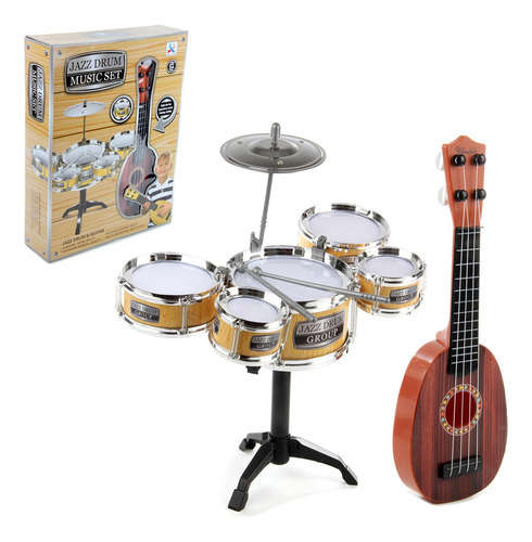 Set Batería Musical + Guitarra Juguete Niña O Niño