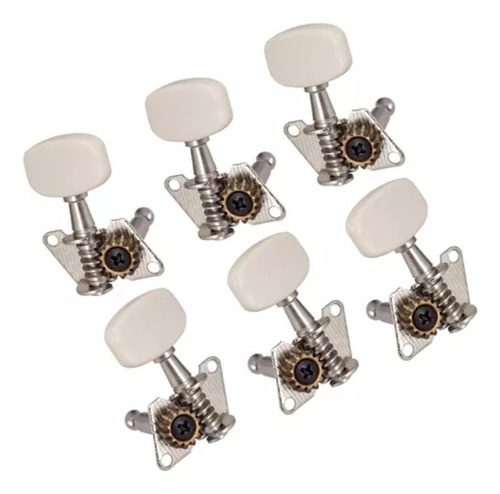 . 6 Clavijas De Afinación Guitarra, 3 Izquierdas, 3