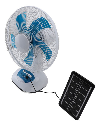 Ventilador Solar Oscilante De Pie De 15 W, Escritorio Portát