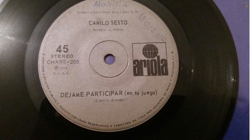 Vinilo Single De Camilo Sesto Dejame ( G97