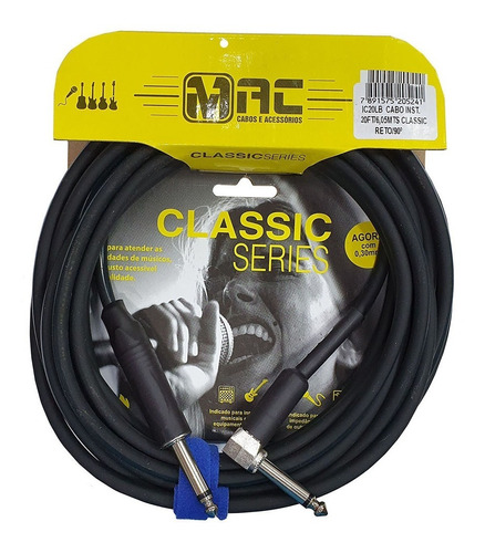 Cable Instrumento 6 Metros Ic20lb Mac - Musicstore